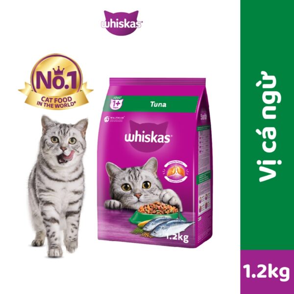 Thức ăn dạng hạt khô cho mèo lớn WHISKAS - 1.2 kg - Hình ảnh 6