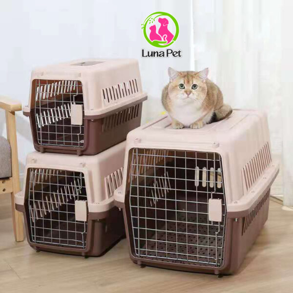 Lồng vận chuyển chó mèo chuẩn hàng không IATA LunaPet LV01 , lồng hàng không vận chuyển chó mèo