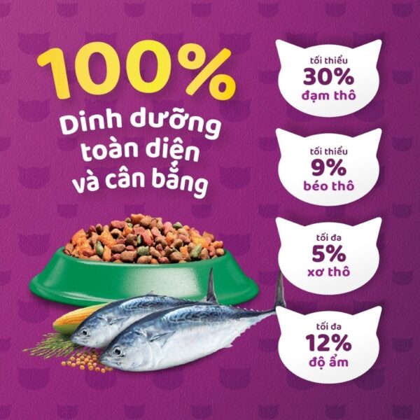 Thức ăn dạng hạt khô cho mèo lớn WHISKAS - 1.2 kg - Hình ảnh 2