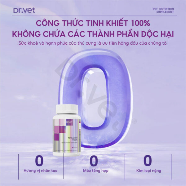 Viên Canxi cho chó mèo chắc răng khỏe xương DrVET - Hình ảnh 2